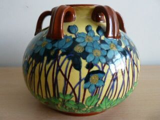 Rare Shelley Intarsio Ware Vase -