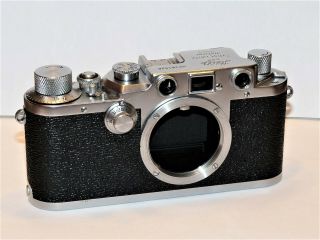Leica Iiic Rf Camera - Sharkskin Covering With Rare Pattern,  Exc.  Cosmetics,  Read