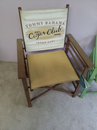 2 vintage Tommy Bahama Fold Out Director Chair Rare Set beach patio cigar club 2
