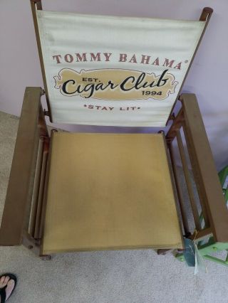2 vintage Tommy Bahama Fold Out Director Chair Rare Set beach patio cigar club 3