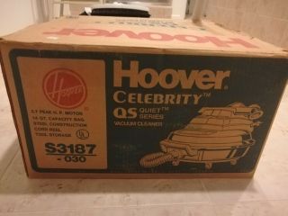 Vintage Rare ‘70s Hoover Celebrity Canister Vacuum Cleaner S3187