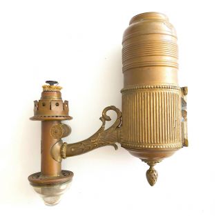 Rare Large Adams & Westlake Brass Railroad Train Oil Lantern Light 1800s