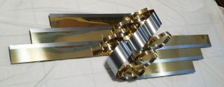 Curtis Jere Signed Brass And Chrome Wall Art Sculpture Ribbon Large Rare Unusual