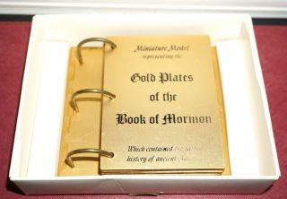 1980 Miniature Model Of The Gold Plates Of The Book Of Mormon Lds Rare Vintage
