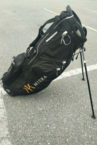Rare Miura Sun Mountain Golf Bag Black Three 5 Dlx Carry