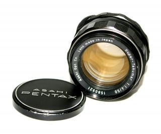 Asahi Pentax 50mm F/1.  4 Takumar 8 Element M42 Lens W/ Cap Filter Rare