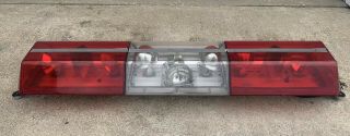 Vintage Code 3 Force 4 Xl 4xl Light Bar Red White Police Emergency Rare