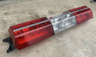 VINTAGE CODE 3 FORCE 4 XL 4XL LIGHT BAR RED WHITE POLICE EMERGENCY RARE 3