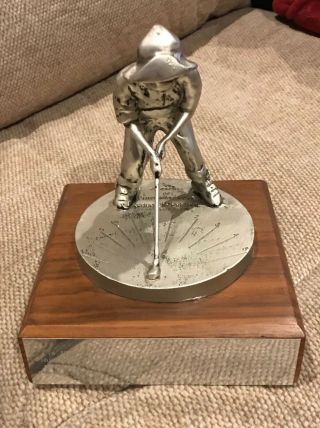 Vintage Pinehurst Country Club Putter Boy Statue Sun Dial Golf Trophy Rare