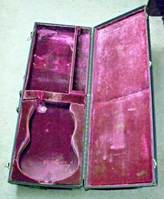1970 Gibson Sg Custom Case - Rare Rectangle Norlin Purple - Lined Les Paul