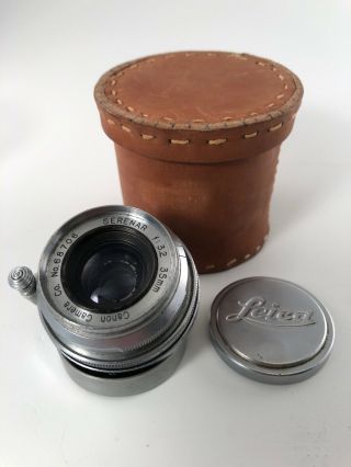 Rare Canon Serenar 35mm F 3.  2 Leica Ltm39 Lens,  ‘occupied Japan 