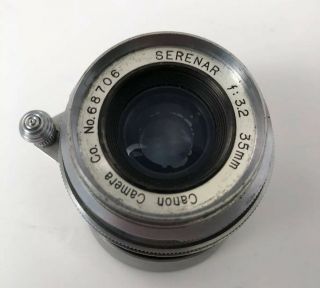 Rare Canon Serenar 35mm F 3.  2 Leica LTM39 Lens,  ‘OCCUPIED JAPAN ' w/case 2