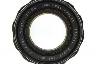 【RARE 8 Element Near MINT】 Pentax - TAKUMAR 50mm f/ 1.  4 Lens M42 JAPAN J09 3