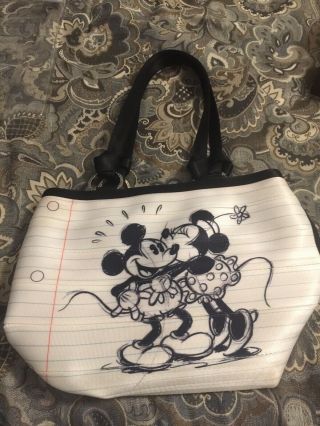 Disney Harveys Seatbelt Mickey Loves Minnie Messenger Crossbody Bag Rare Limited