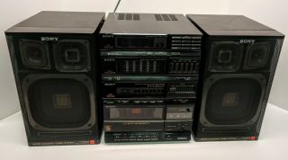 Ultra Rare Sony Fh - 207 Compact Hi - Density Component System With Apm - 215 Speakers
