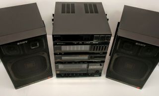 Ultra Rare Sony FH - 207 Compact Hi - Density Component System with APM - 215 Speakers 2