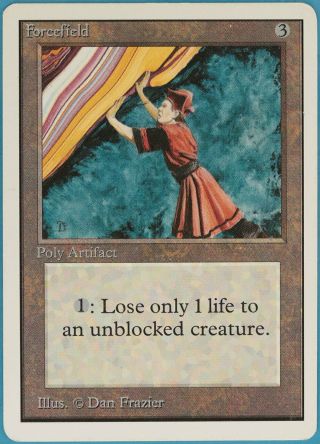 Forcefield Unlimited Spld Artifact Rare Magic Mtg Card (id 80555) Abugames