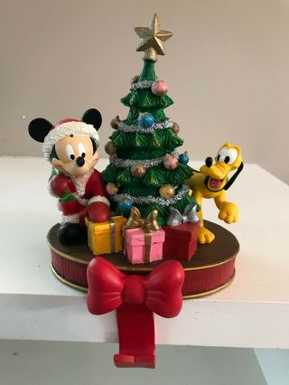 RARE Disney Stocking Hanger Holder Set of Four - Mickey and Friends 2