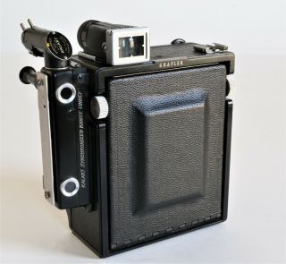 Graflex Century Graphic Camera 2 X 3 W/ Rare Kodak Ektar 105 3.  7 Lens
