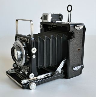Graflex Century Graphic Camera 2 x 3 w/ Rare Kodak Ektar 105 3.  7 Lens 3
