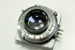 Kodak Ektar 105mm f3.  7 rare Heliar type lens for Graflex Speed Graphic or ather 2