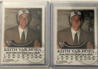 (2) 1997 - 98 SKYBOX Autographics Century Marks Keith Van Horn Auto /100 Very Rare 2