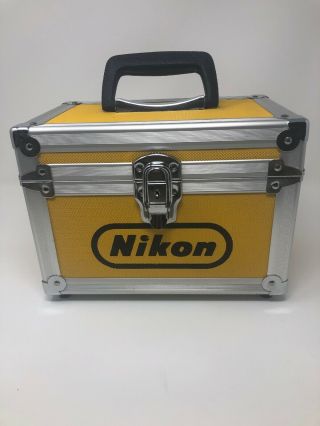 Rare Nikon Vintage Yellow Hard Aluminum Camera Case Purchased In Switzerland