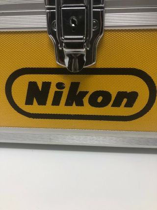 Rare NIKON Vintage Yellow Hard Aluminum Camera Case Purchased In Switzerland 3