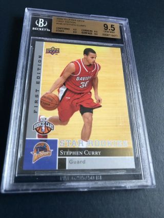 2009 Ud First Edition Stephen Curry Rookie Bgs 9.  5 Gem Rare Vhtf Steph Rc