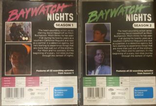 BAYWATCH NIGHTS COMPLETE SEASON 1 & 2 RARE DVD DAVID HASSELHOFF TV BEACH SERIES 2