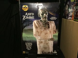 Spirit Halloween Axed Zombie Prop Decor Rare