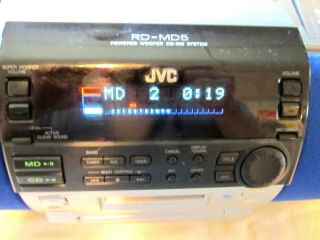 ULTRA RARE JVC KABOOM RD - MD5 MINI DISC RECORDER CD PLAYER POWERED WOOFER 2