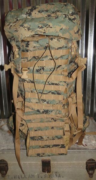 Usmc Marpat Recon Ilbe Rucksack With Beaver Tail Huge Rare Back Pack Arc 