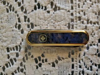 Rare Wenger Lithos Pocket Knife With 10 Microns Gold Plating.