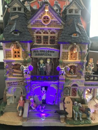 Lemax Spooky Town All Hallows Hospital Rare - Retired