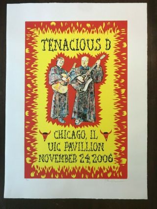 Tenacious D - Extremely Rare - Chicago Concert Poster - Jack Black S/n 10 Of 20