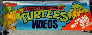 Vintage Burger King Teenage Mutant Ninja Turtles Banner 13x4 1990 Rare Tmnt Hugr