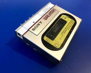 Rare Silver Sony Walkman Wm - 10 Portable Cassette Player Belt Read
