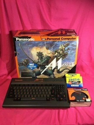 Rare Panasonic Pc Msx2 Fs - A1mks Console And 2 Joy Pad&ac Adapter