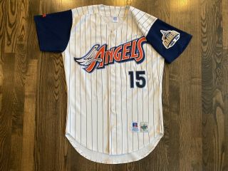 Rare Russell Authentic Tim Salmon 15 Anaheim Angels Baseball Jersey 40 M Disney