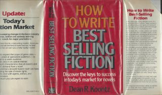 1981 Dean Koontz How To Write Best Fiction - Rare 1st W/dj Unread