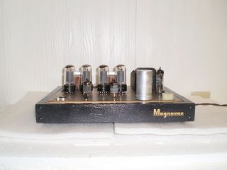 Magnavox Stereo Tube Amplifier,  Rare Gold Anodized Chassis,  6V6 Outputs 2