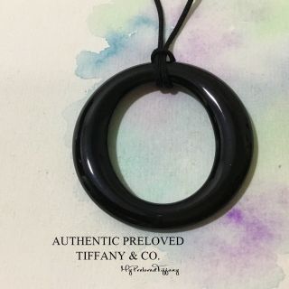 Rare Authentic Tiffany & Co Elsa Peretti Black Lacquer Sevillana Necklace Rp$290