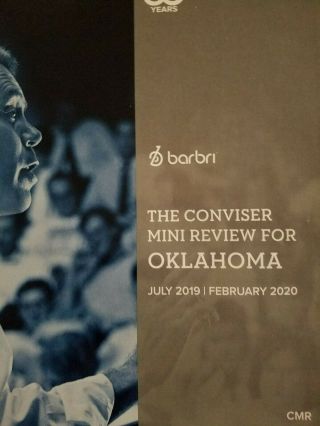 Rare 2019 2020 Barbri Bar Exam - Conviser Mini Review For Oklahoma -