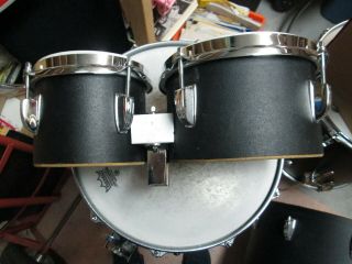 Ludwig ' Black Panther ' maple bongos,  stand,  rare, 2