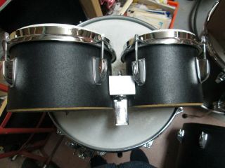 Ludwig ' Black Panther ' maple bongos,  stand,  rare, 3