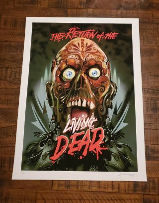 Return Of The Living Dead Tar Man Art Print 6/15 Exclusive Rare Orlando Arocena