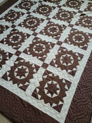 Authentic Handmade Amish Quilt From Vt Queen/ King Size 107” X 89 " Fit Both Rare