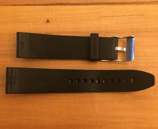 BREITLING Black Rubber Band Strap 120S Diver Pro w/ Tang Buckle 22mm 22 - 20 RARE 2