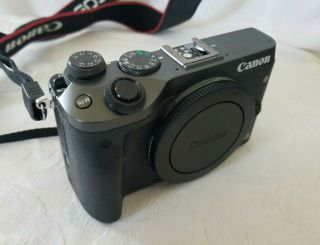 Canon EOS M6 24.  2MP Digital Camera - Black (Body Only),  Rarely 3